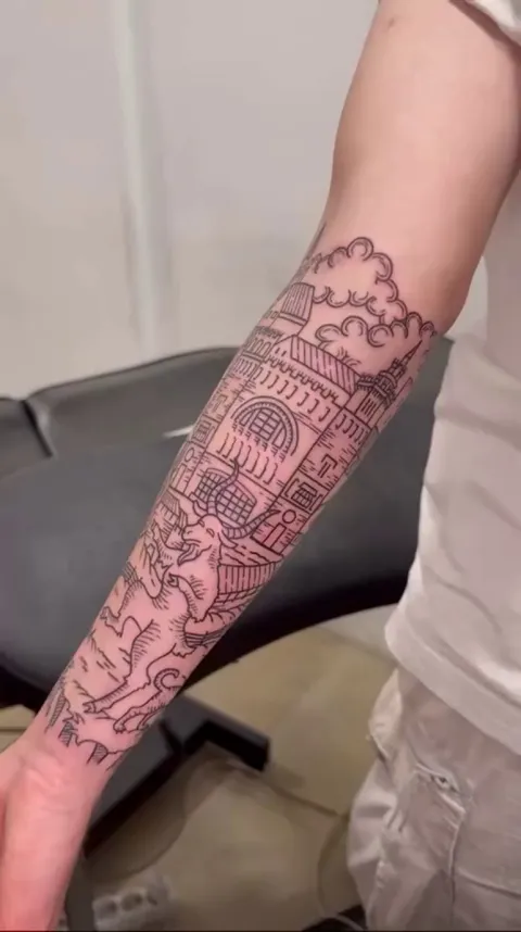 Half sleeve done by Angie, Uriela Tattoo, Ljubljana