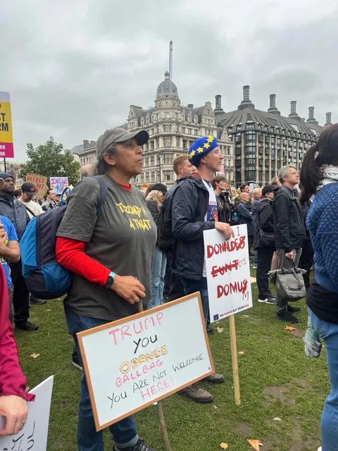 Trump is not welcome in the UK. OC from today’s protest in London