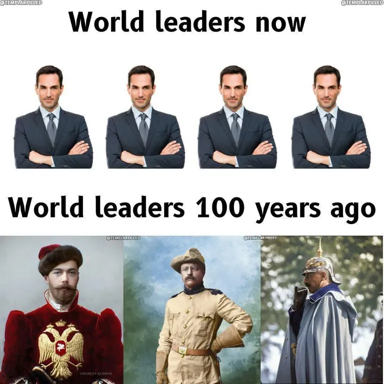 Everyone's cookie cutter now. Almost no cultural flair or unique dress.