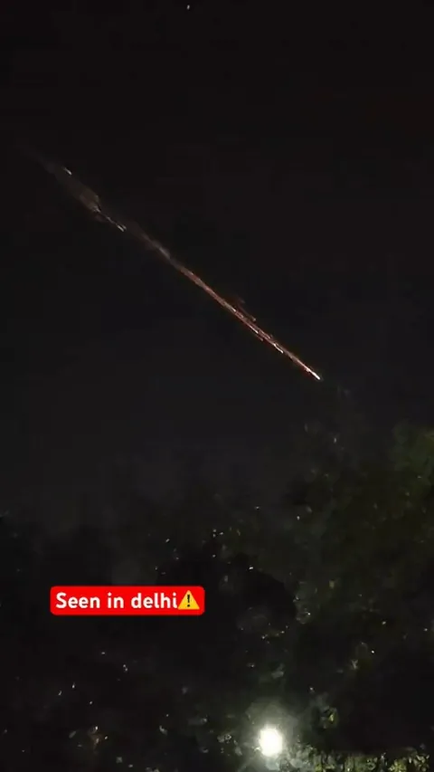 Train of fireballs seen across India last night