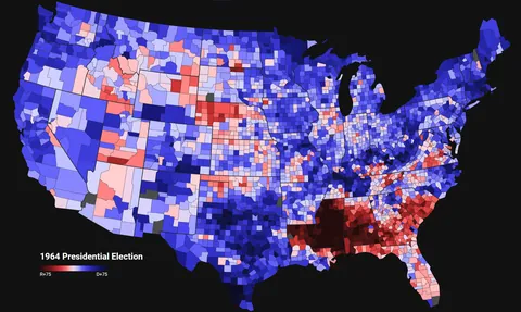 1964 Presidential Election by County [OC]