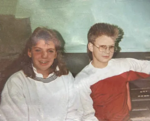 My wife and me in 8th grade circa 1985