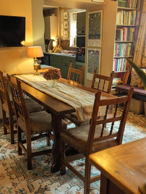 Our Cottage Dining room, swipe for before pics.