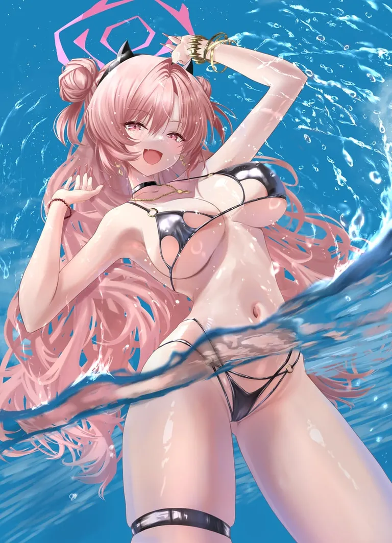 Kiara taking a swim