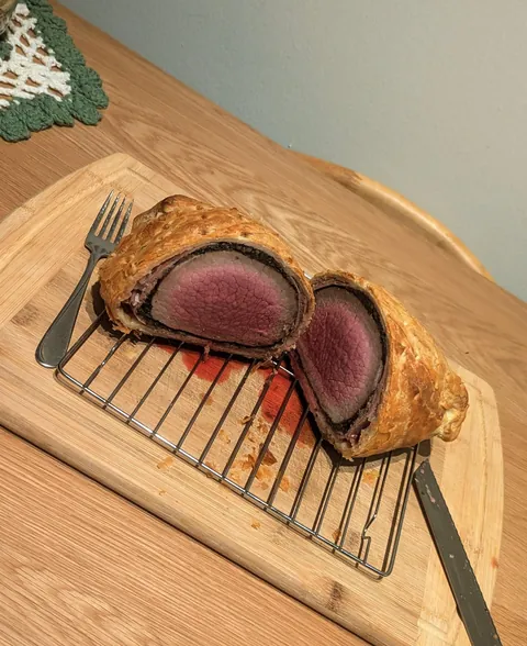 [homemade] I made my first Beef Wellington last night!