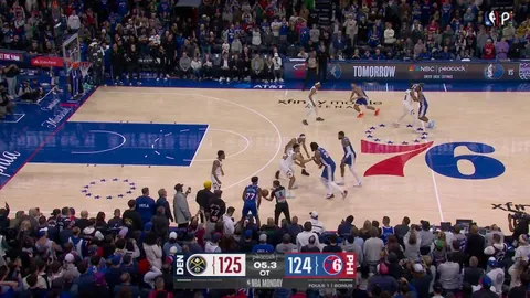 [Highlight] The Denver Nuggets get the stop at the end of overtime to win a thriller over the 76ers, 125-124 in Philadelphia.