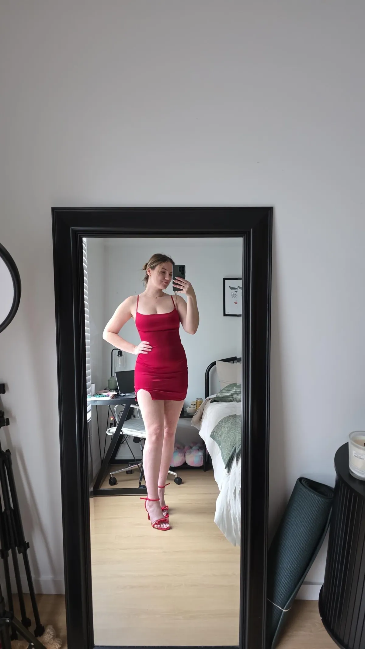 My red dresses and what's underneath