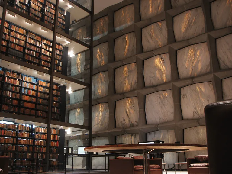 Beinecke Rare Book &amp; Manuscript Library, Yale University, New Haven, Connecticut, USA. Architect Gordon Bunshaft, 1963.
