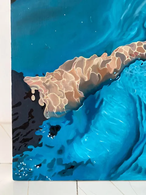 Line crossed, Sakeena Nawaz, Oil/Canvas,2025