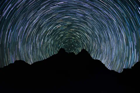 I dragged my camera and tripod to the bottom of the Grand Canyon to get this star trails shot