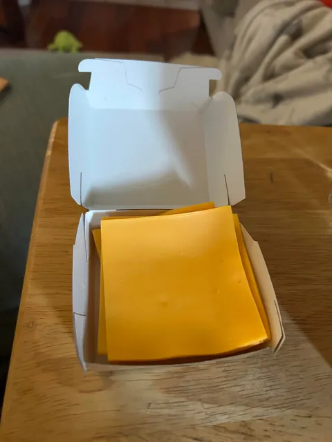 I ordered a 6-piece chicken nuggets and got like 8 slices of cheese instead.