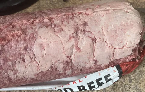 Despite beef prices, I decided to splurge on 5lbs of ground beef, bc we’re sick of chicken. 1/4lb of it was pure, unground chunks of fat.