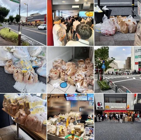 Just a pokemon card promo at mac donalds japan people just leave the food only want the cards