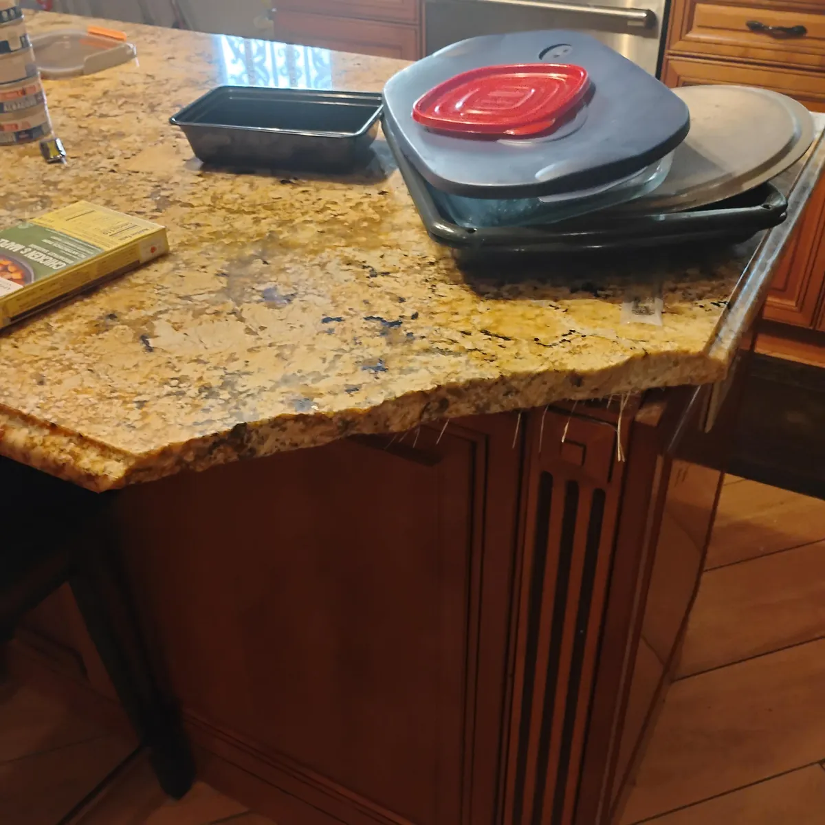One year ago today my mom smashed my computer on this counter and broke it. I'm reminded every time I walk into the kitchen