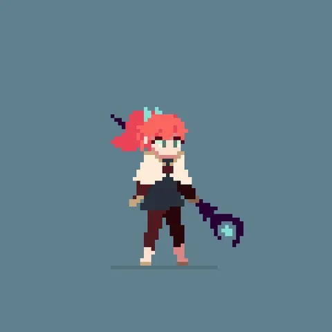 Learning pixel art animation for my fighting game