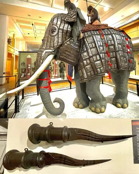 The only surviving full elephant armor in the world was looted from India in 1801. It's now in a British museum.