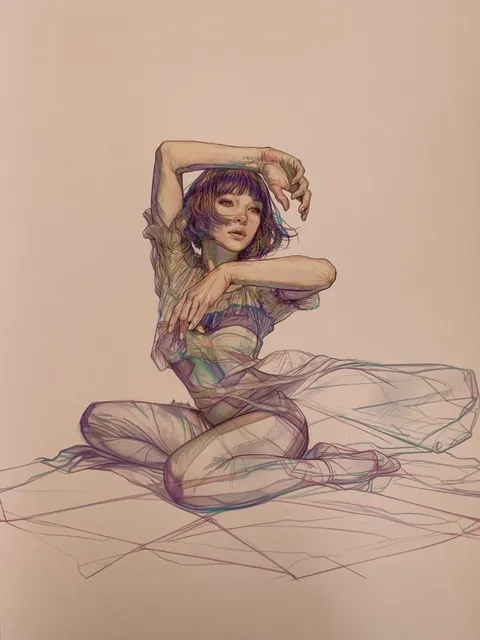 Barriers I, Senescence, Coloured Pencil, Copic Marker, Multiliner, Ink, 2025