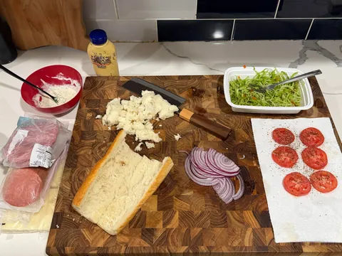 [homemade] sub sandwich