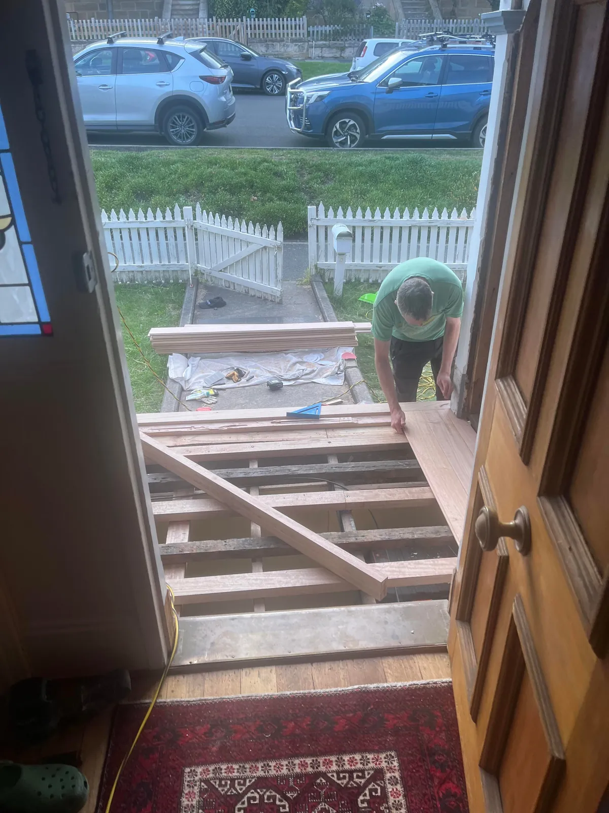 Pa and I fixed up our door step!