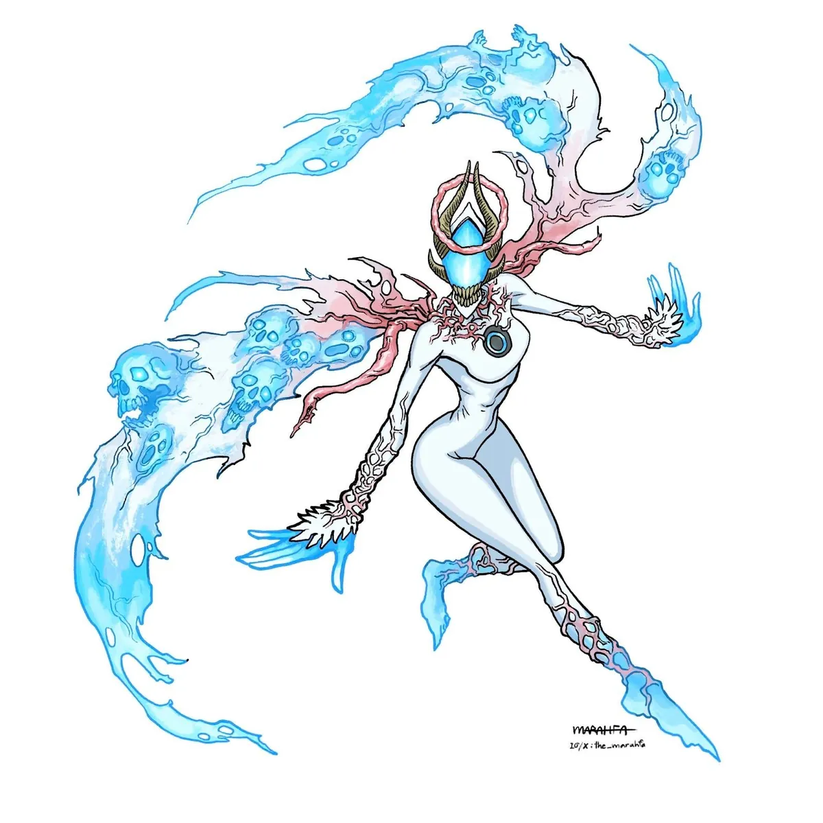 The Chainsaw Man x Overwatch designs by @the_marahfa