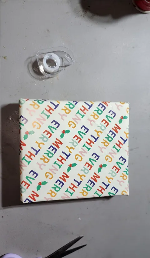 If you cut your wrapping paper to small, Try turning the gift 45 degrees!