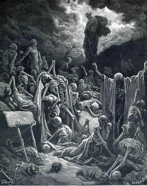 The Vision of the Valley of Dry Bones - 1866 - Gustav Dore