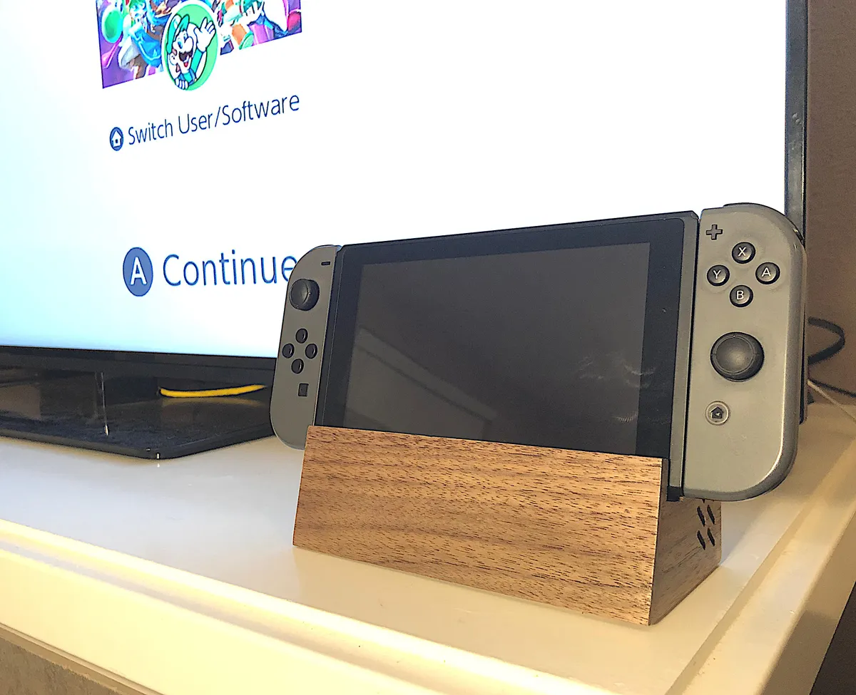 I made a custom switch dock out of walnut wood