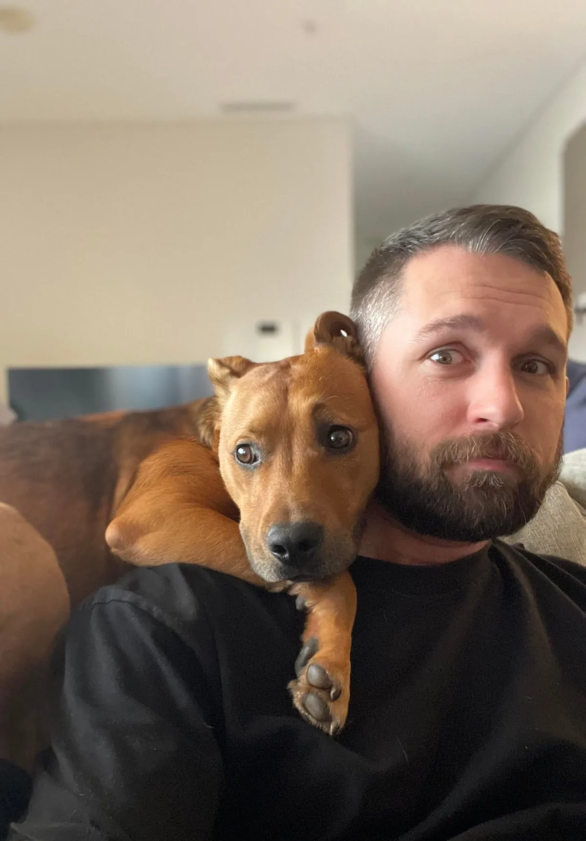 Hector is a bit of a cuddle bug, it’s the best!😘🐕