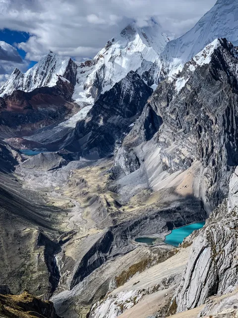 5,000 meters up in Peru overlooking one of the most beautiful views I've ever seen.[2800x3733] [OC]