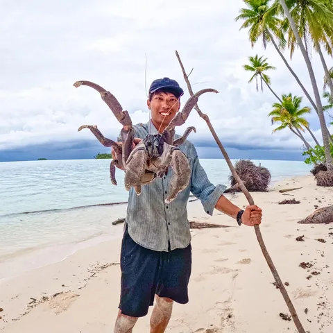 I returned to New Guinea, to a very remote atoll for a month long trip, living off the ocean.