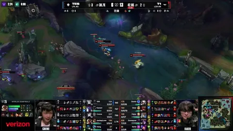 [Worlds 2025 TES vs T1] Keria's stroll between turrets to monster flank as a Murk Wolf
