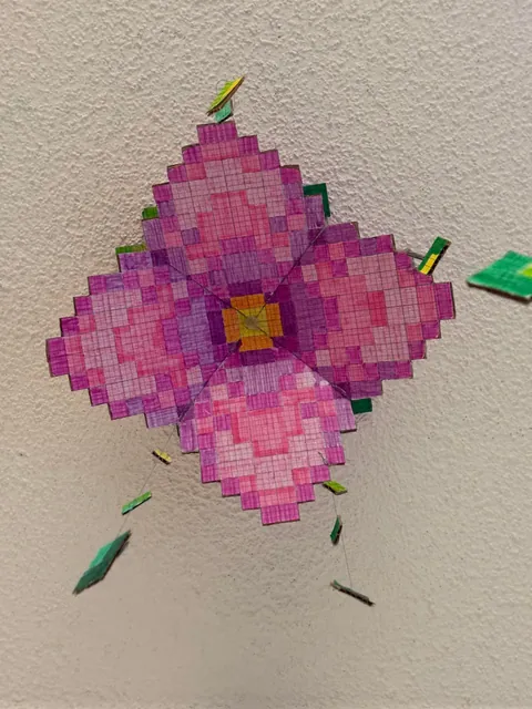 I made a spore blossom to hang up in my dorm ^-^