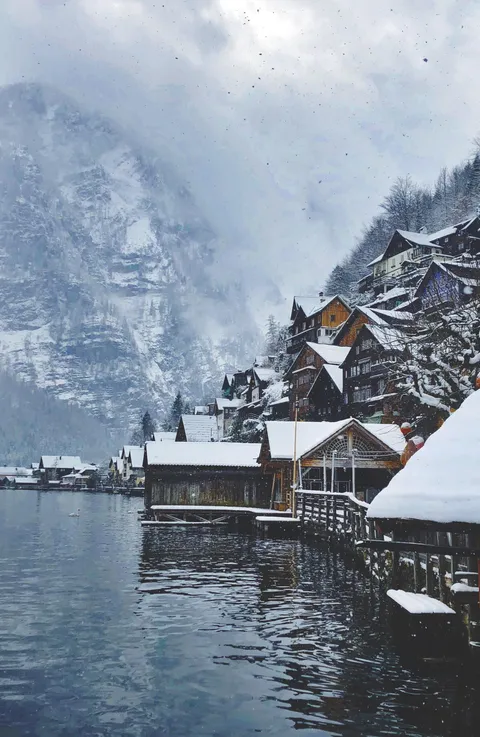 Hallstatt, Austria is freezing cold this time of year, but stunningly beautiful.