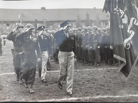 My Antifa Grandfather (4th back saluting) with Eisenhower