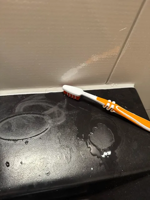 My wife leaves her toothbrush like this