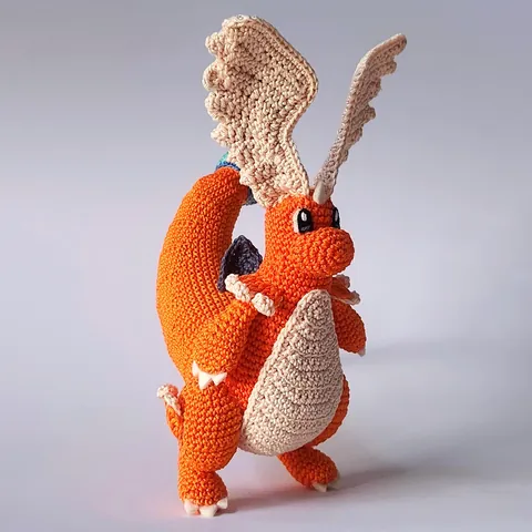I crocheted Mega Dragonite!