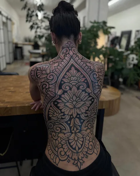 Ornamental back by Michelle Lynn Miller at Somewhere Good in Pittsburgh, PA USA