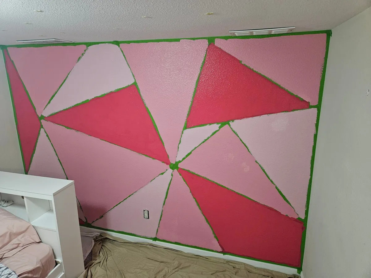 Painted a wall in my daughters room.