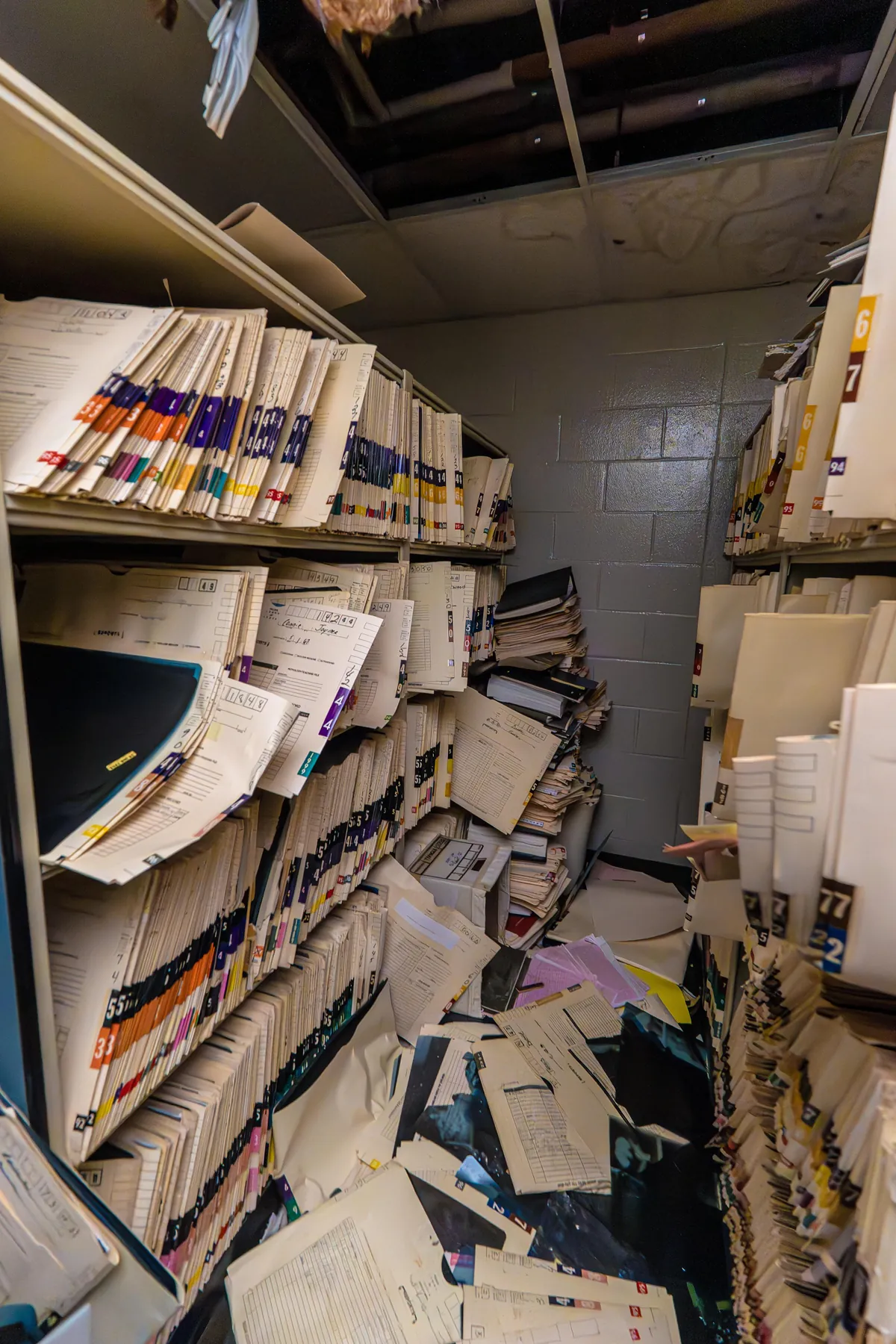 All of the patients files left behind in an abandoned hospital (2/5)