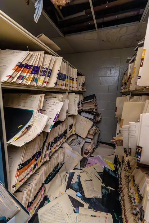 All of the patients files left behind in an abandoned hospital (2/5)