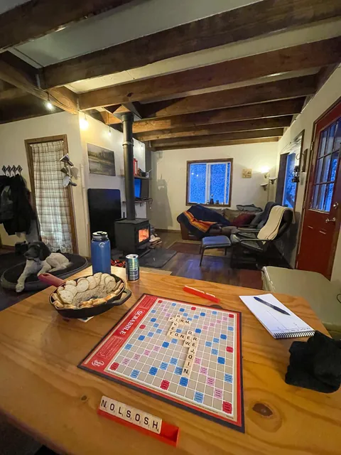 Night lasts 18 hours this time of year, but the cabin is so cozy I don’t mind