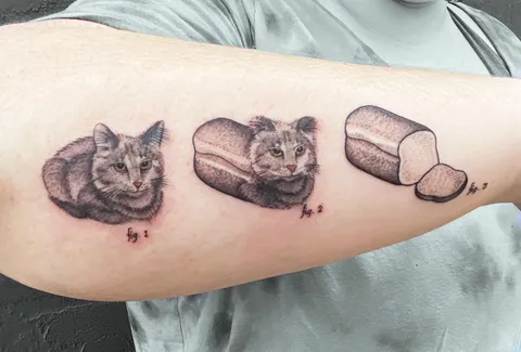 Kitty loaf done by Squid at Evolved Body Art in Columbus, OH.