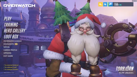 A few screenshots of the main menu screen in OW1