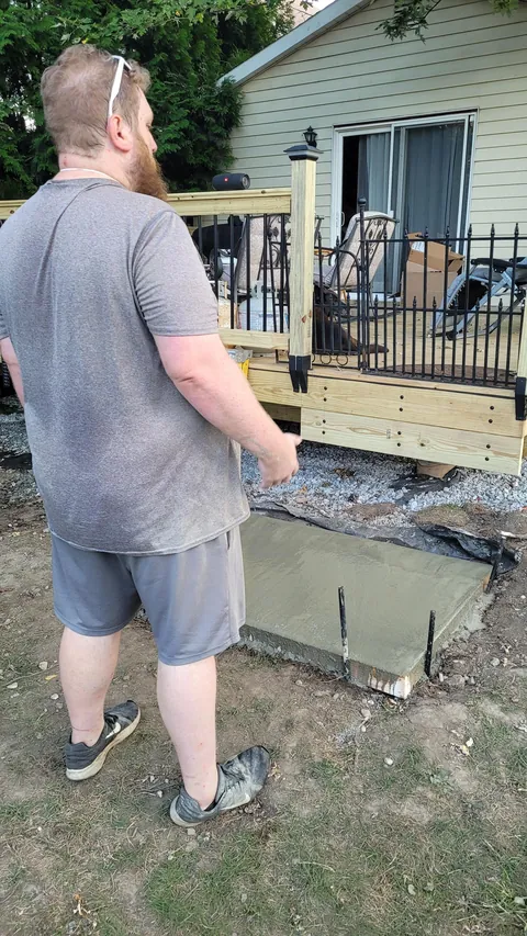 Replaced the deck that was falling apart when I bought the house, and decided to go bigger