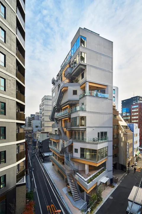 This new coworking building in Kanda (Japan) looks pretty cool