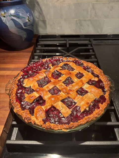 First time baking blueberry pie!