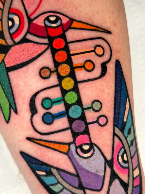 hummingbirds • (done by me) IG : @chidgeytattoos • Austin, TX • MP