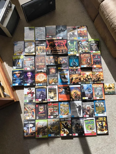 Bought a bulk box of PC games without knowing what was actually in it, quite a random selection