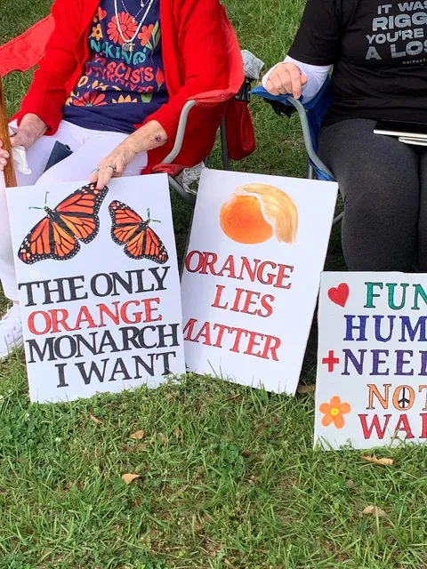 Some signs I saw at a No Kings protest today