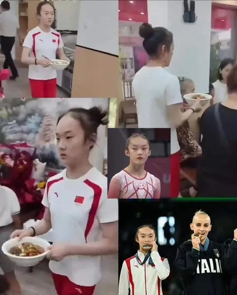 Chinese Gymnast Zhou Yaqin gets back to her job in restaurant after winning Silver medal in Olympics.